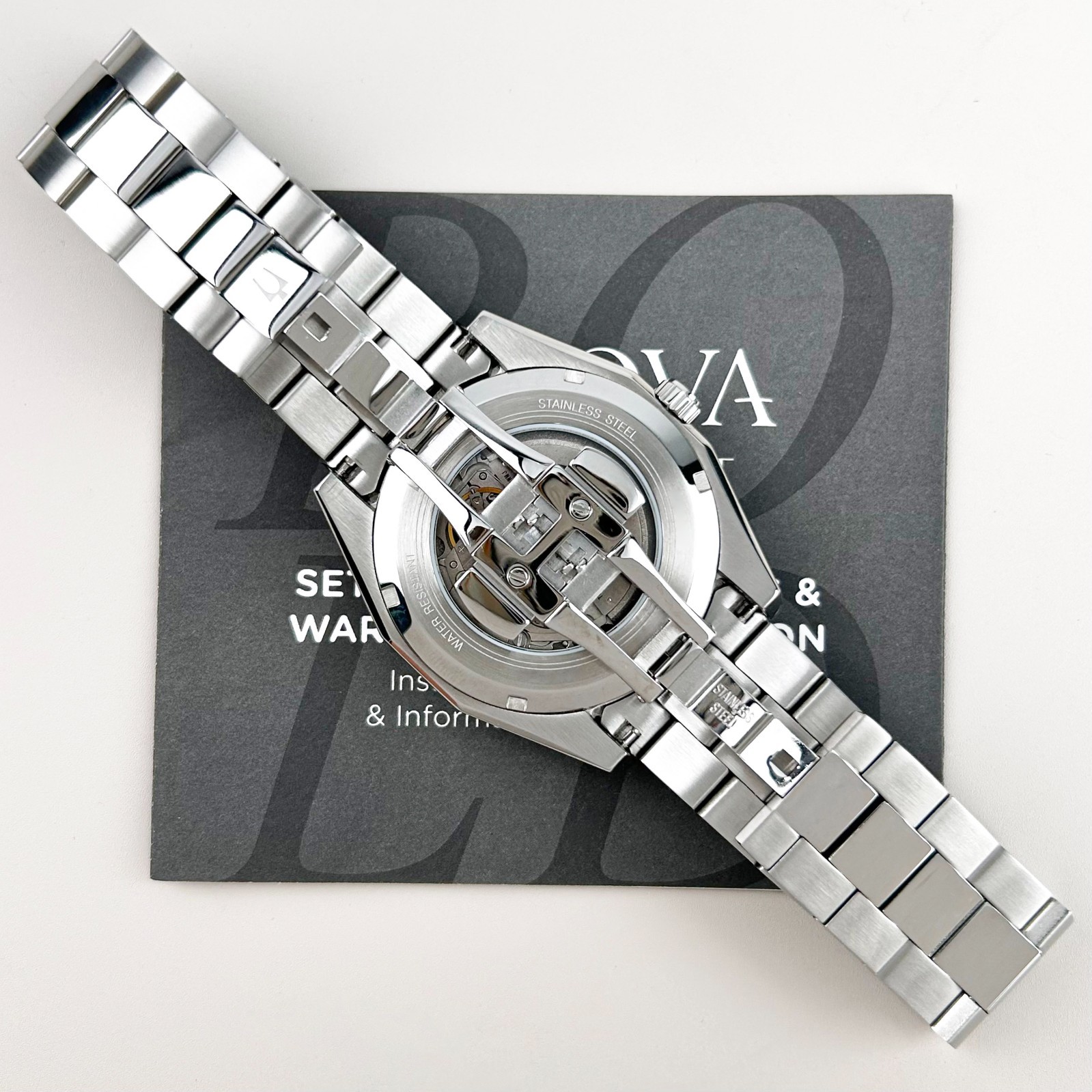 New Bulova Surveyor 96A274 Silver Dial Men’s Classic Automatic Chronograph 42mm
