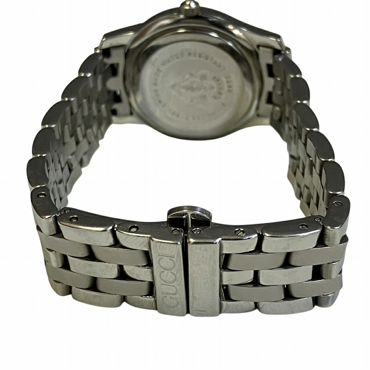 GUCCI watch total weight approximately 63g SS SS quartz black dial 5500L used
