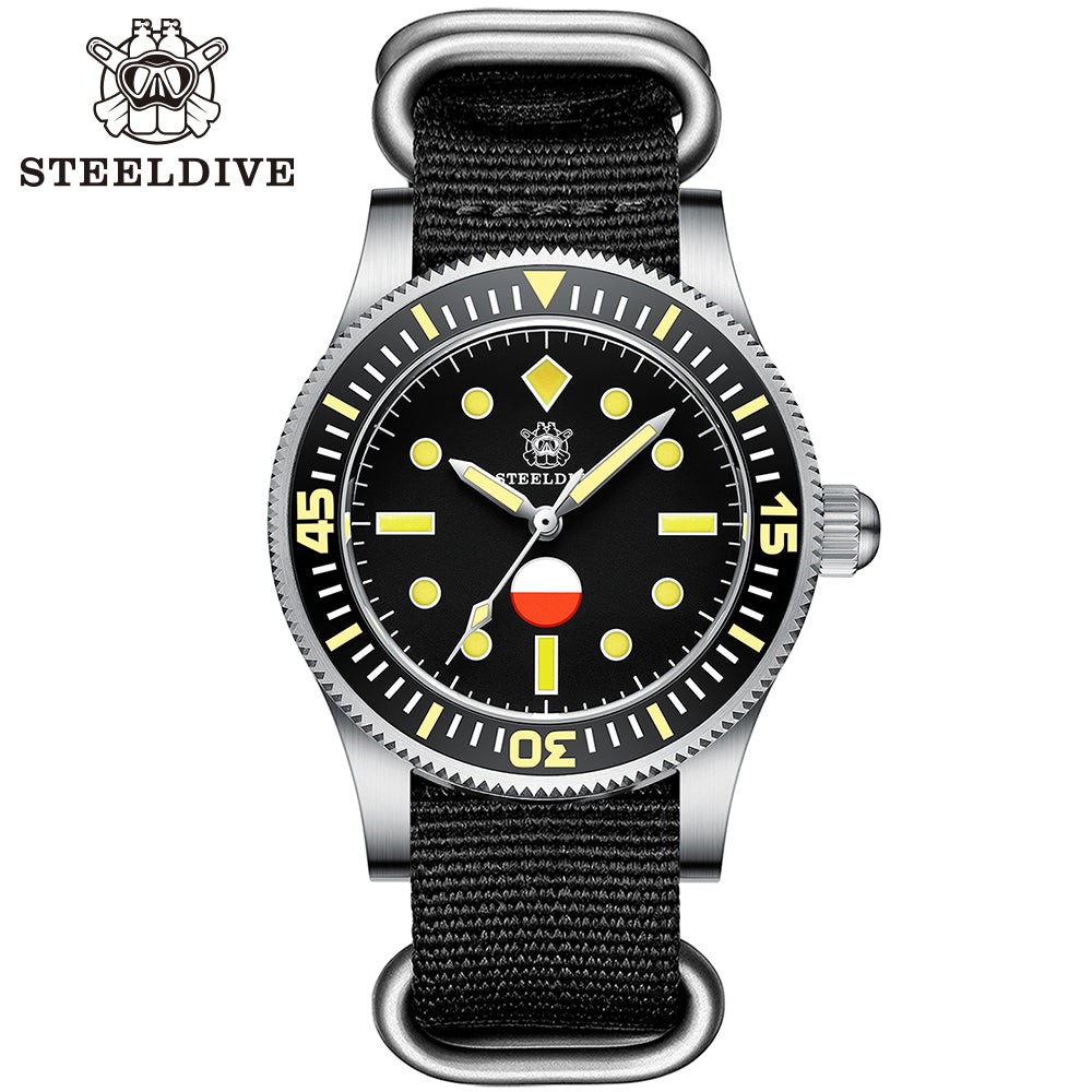 STEELDIVE SD1952T Mens 41mm 300M Automatic Dive Watch NH35 Sapphire Steel