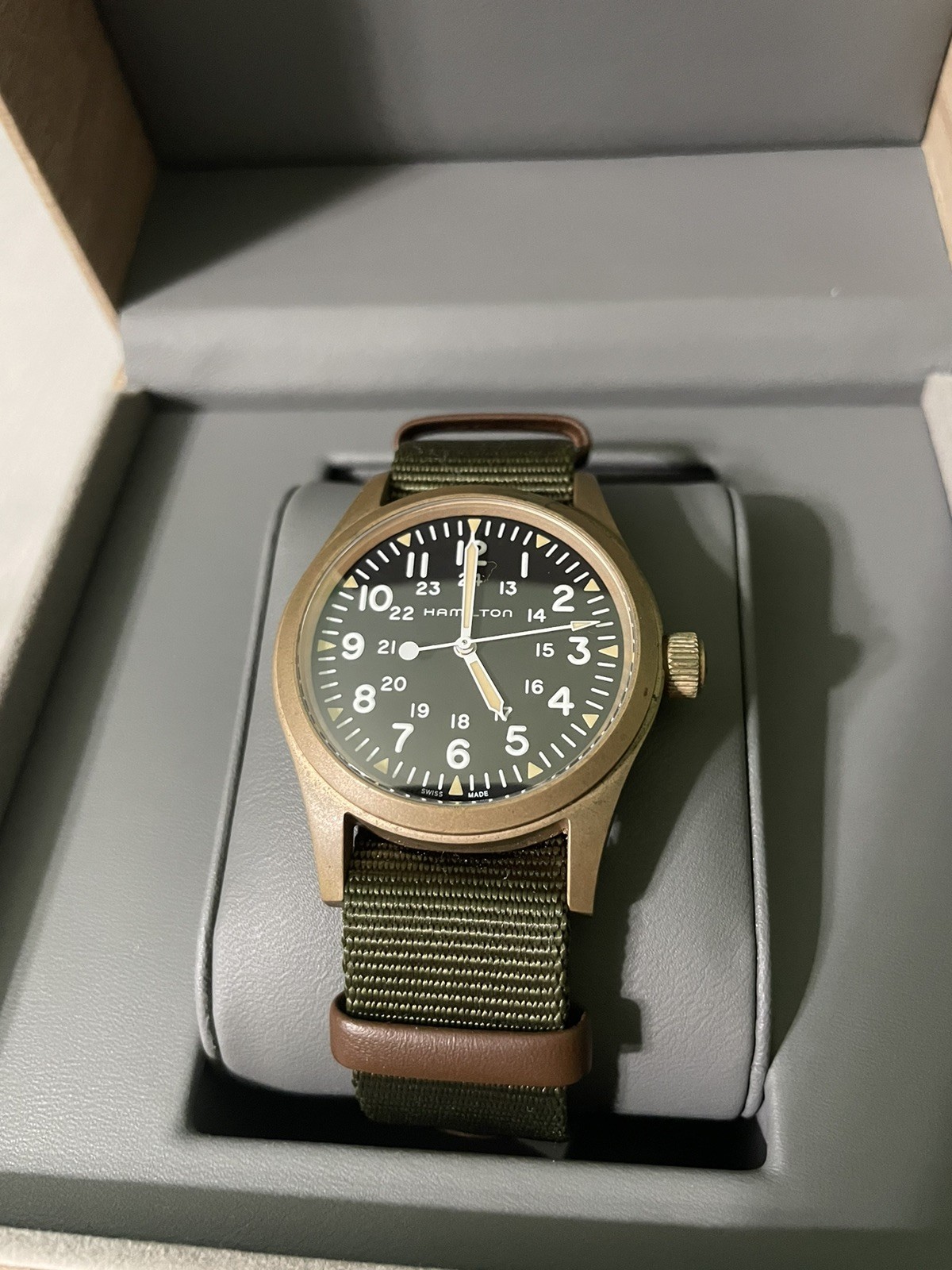 Hamilton Khaki Field Mechanical Bronze – Black Dial – H69459530 Full Set