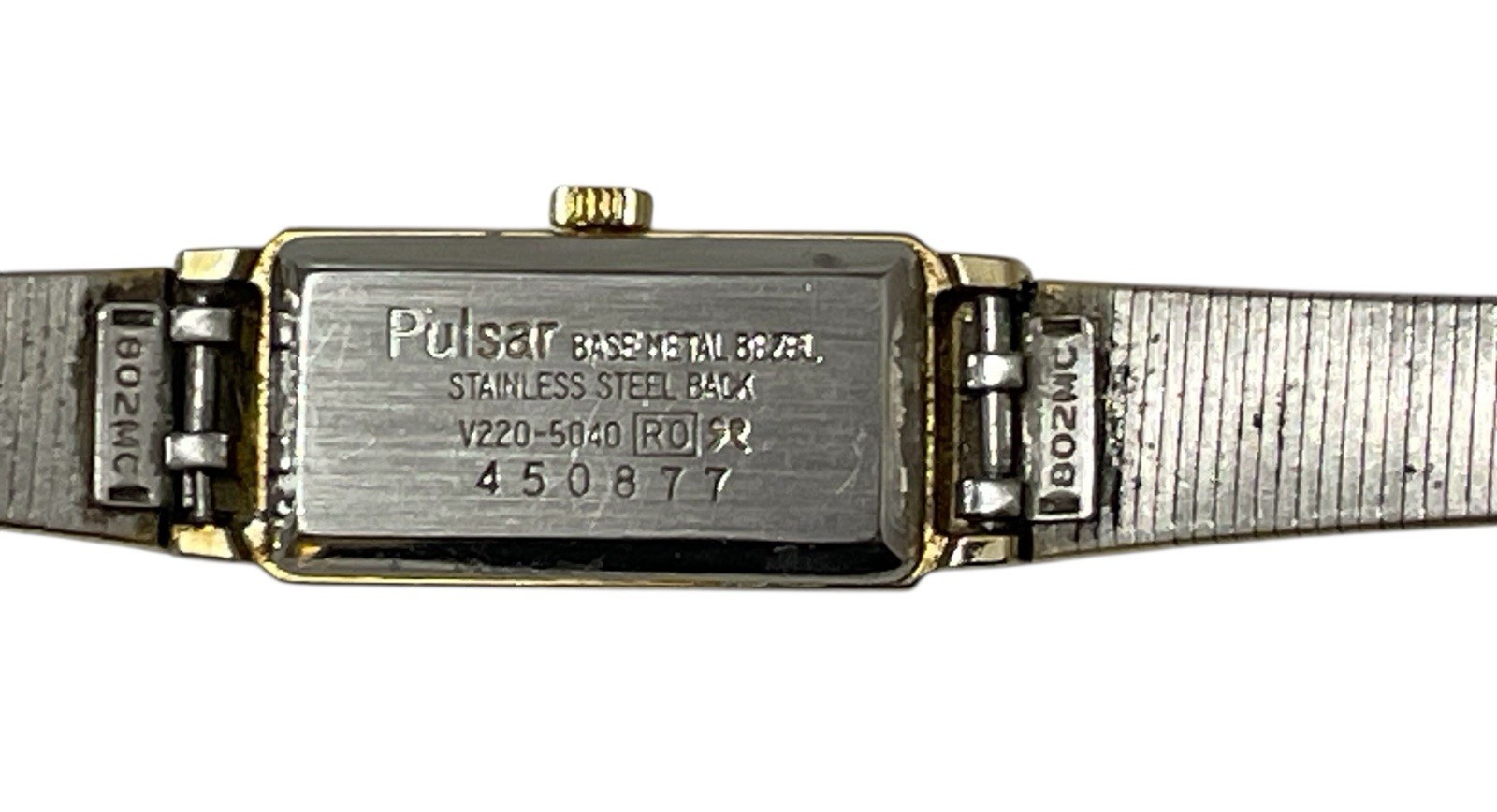 Pulsar Women’s Watch 11mm V220-5040 Stainless Steel Gold Tone (Untested) VTG