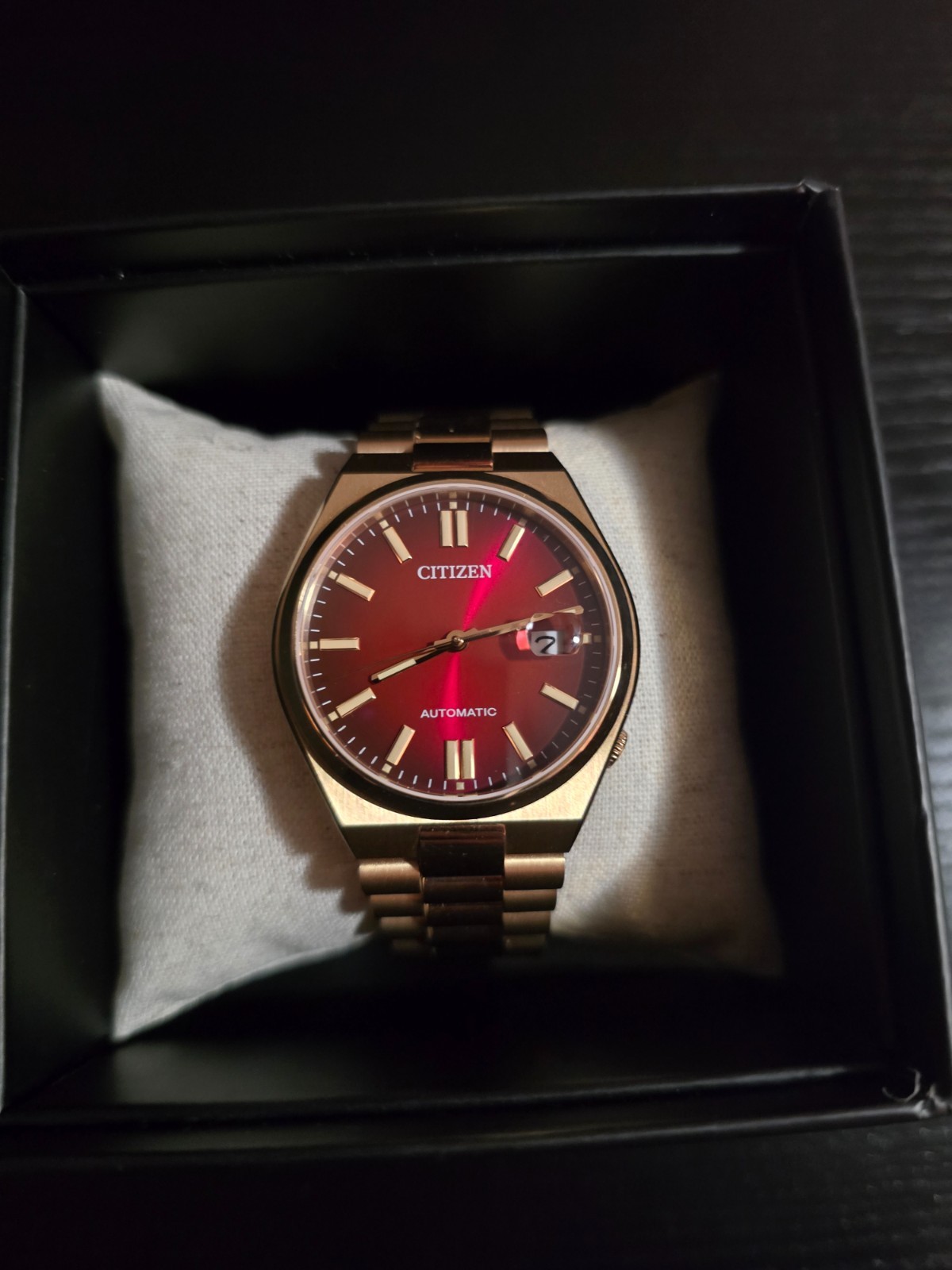 Citizen Tsuyosa NJ0153-82X Automatic Red Dial Stainless Steel 40mm Men’s Watch