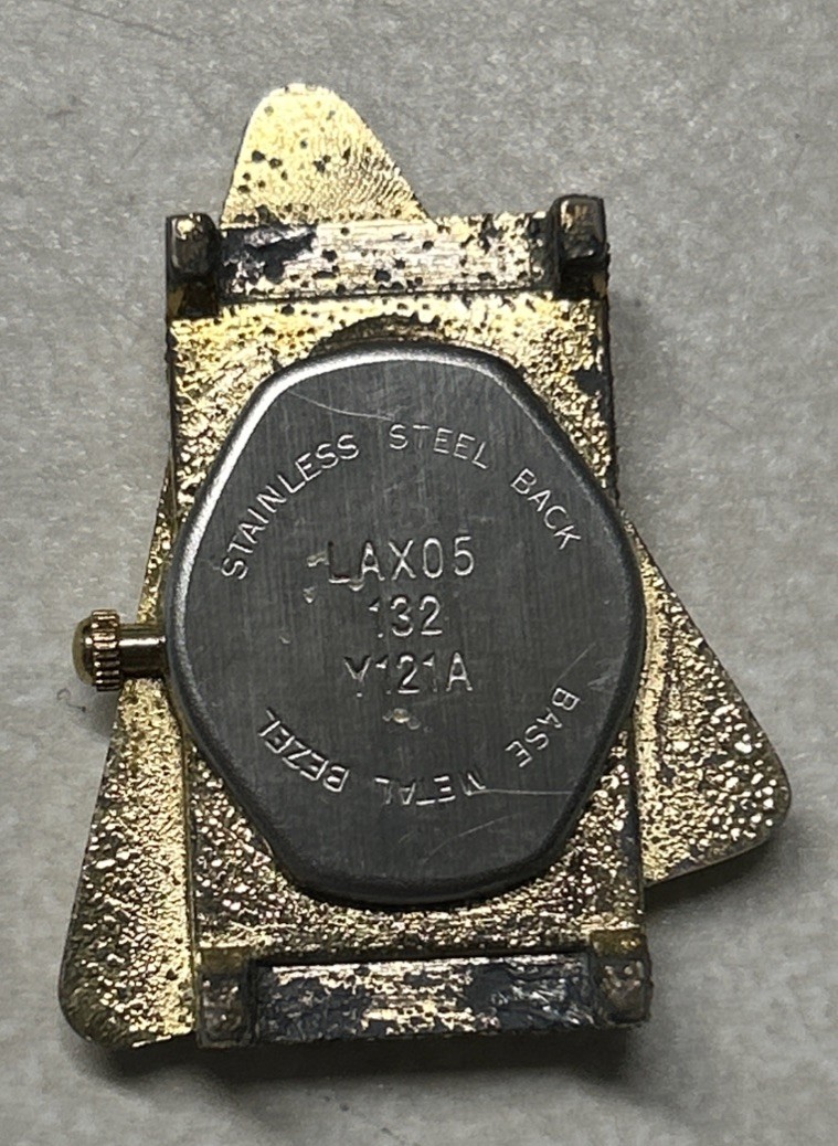 Vintage Rare! Triangular L. A. Express Watch Space Age New Battery Runs! No Band