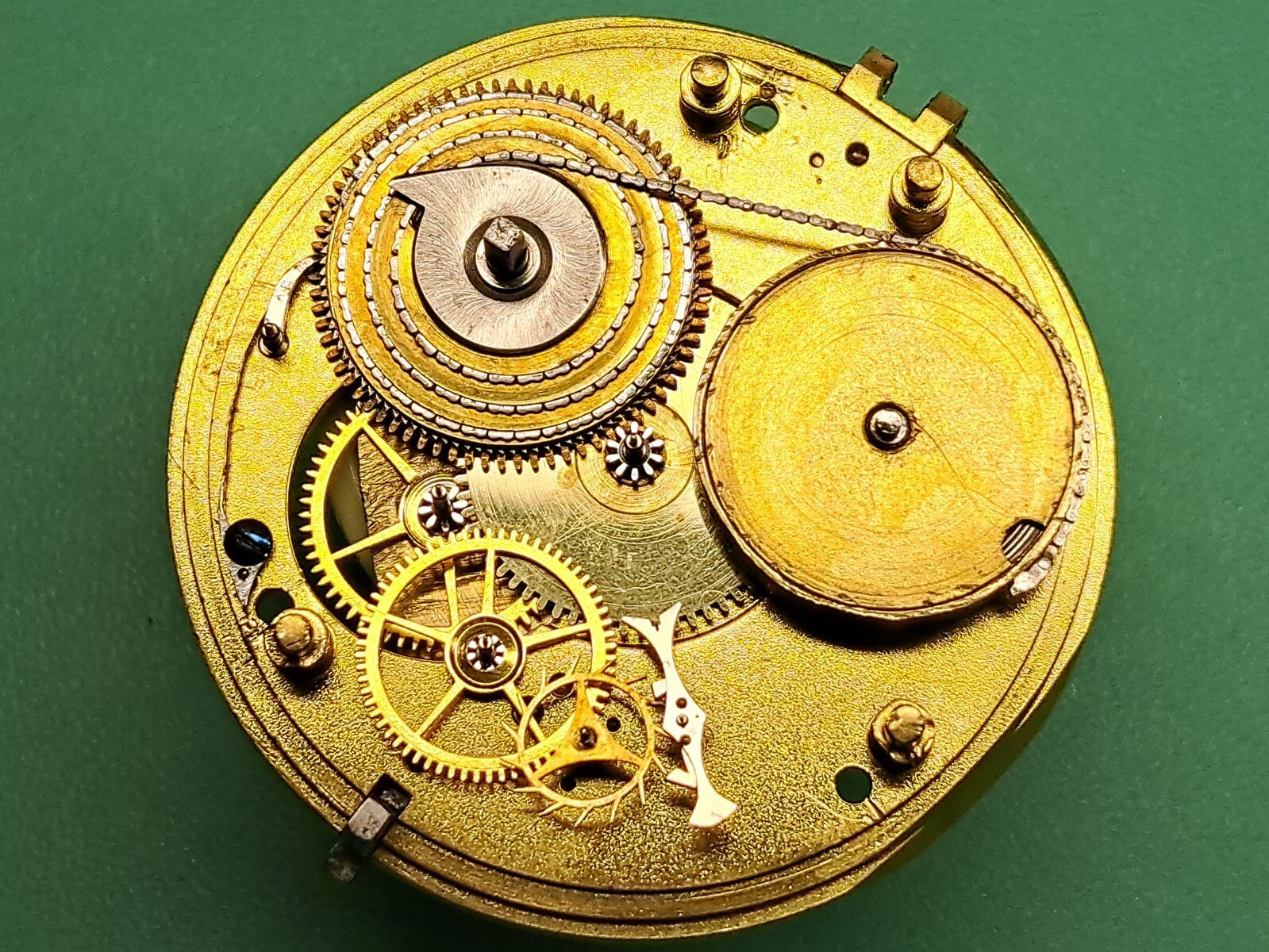 ⏳ DIFFICULT REPAIRS @ANTIQUE FUSEE POCKET WATCH DETENT CHRONOMETER/DUPLEX SILVER