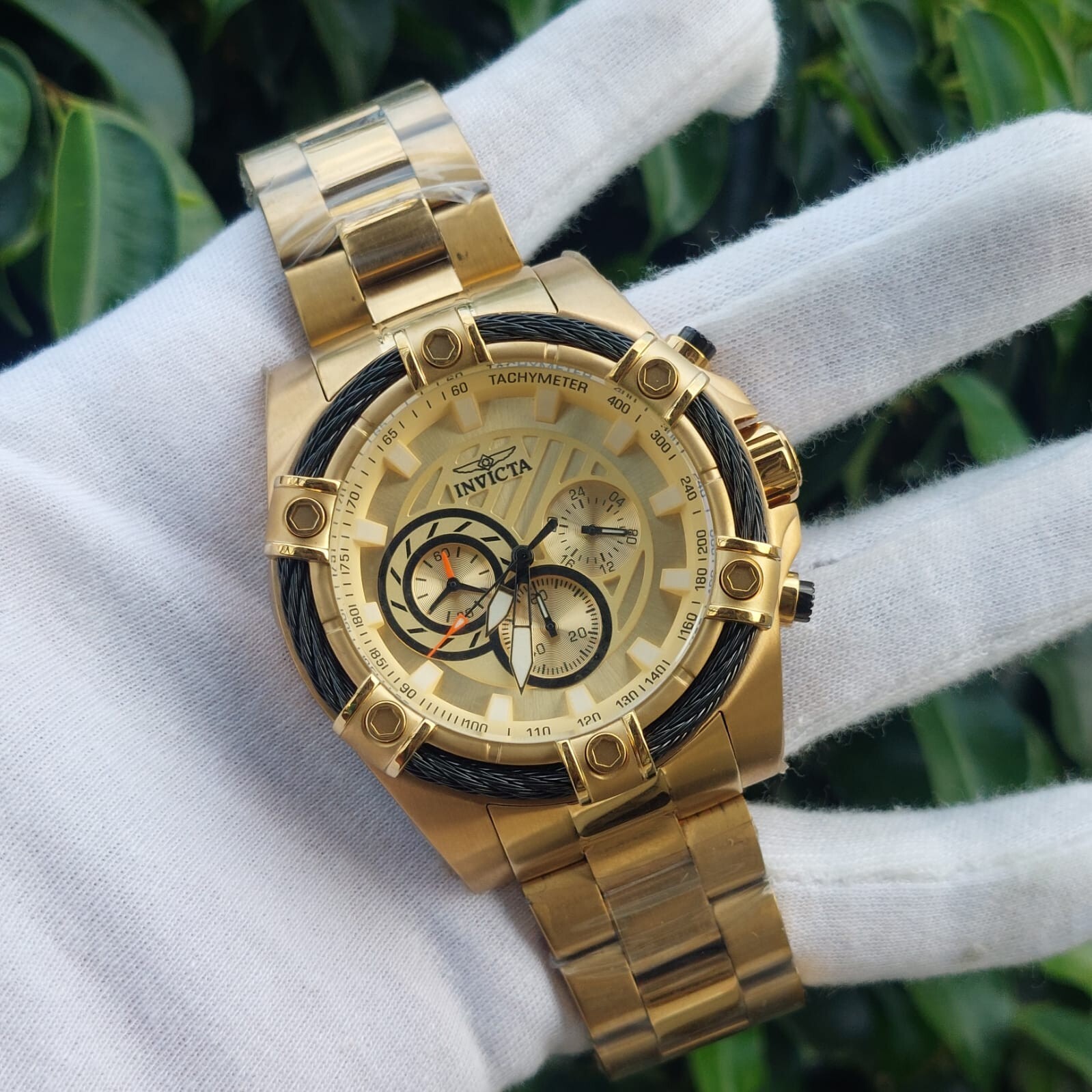 Invicta bolt Chronograph Gold filled Men’s Watch 52MM