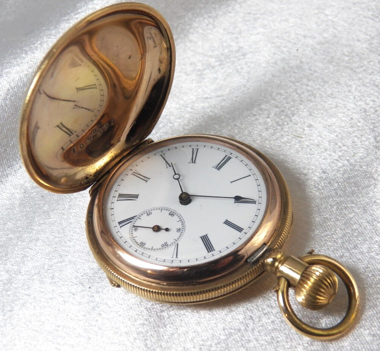 Antique Pocket Watch Hunting Case GF 10S Key Set Key Wind Gorgeous!