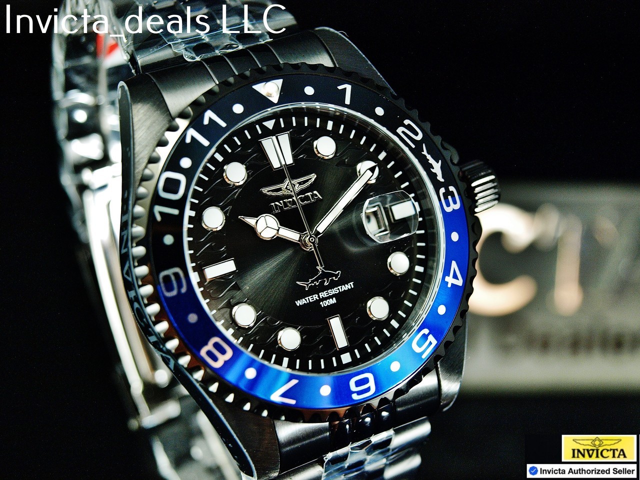 New Invicta Men’s 43mm Pro Diver HAMMERHEAD SILVER DIAL Gold Two Tone SS Watch