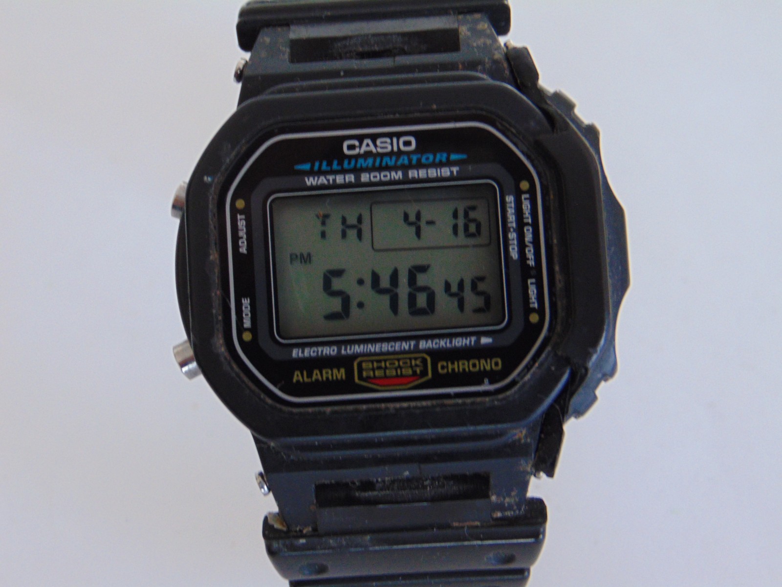 Vintage Casio G-Shock DW-5600E Illuminator Digital Watch 200M Alarm Chrono *READ