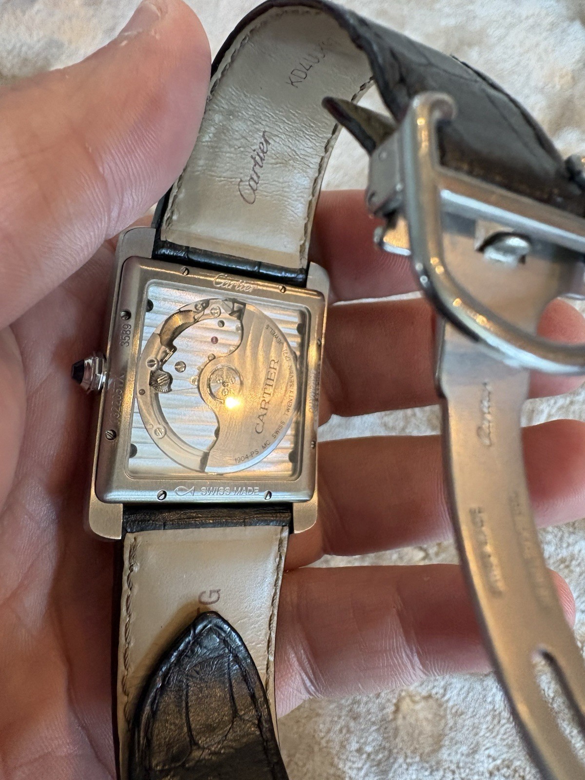 Cartier Tank MC Black Dial Stainless Steel 34mm Automatic Men’s Watch W5330004