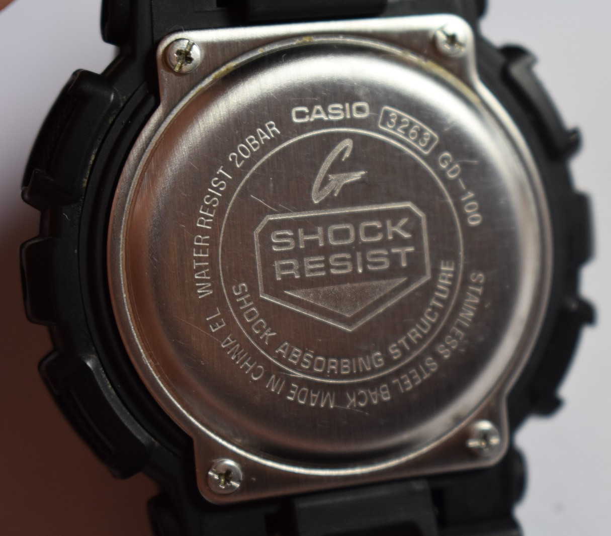 Casio G-Shock GD-100 (3263) Men’s Black Digital Watch NEW BATTERY!