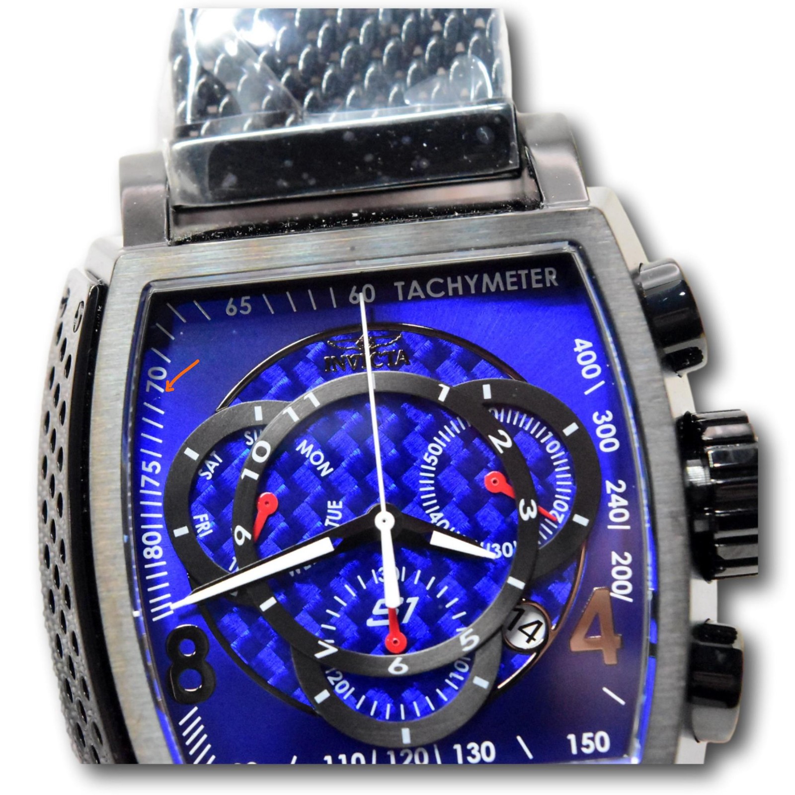 Invicta S1 Rally Men’s 48mm Black & Blue Carbon Fiber Swiss Chrono Watch 46011