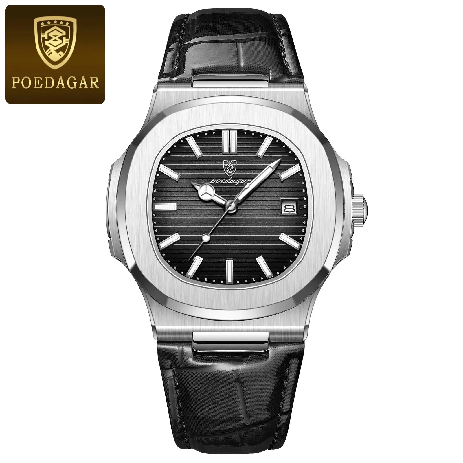 Luxury Square Man Watch Date Waterproof Luminous Men Wristwatch High Quality