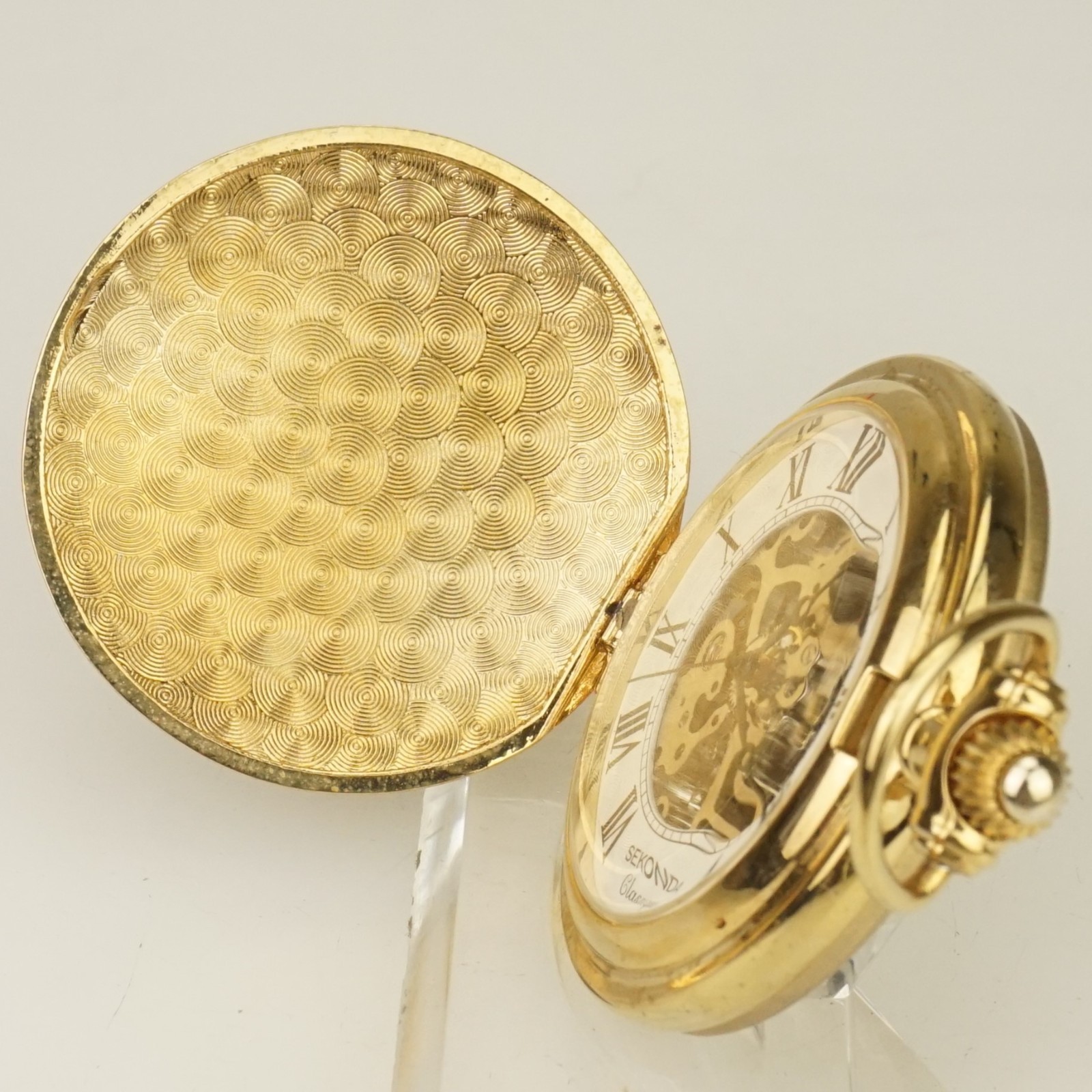 WORKING! Mechanical SKELETON Pocket Watch Men’s no fusee duplex no repeater RAR