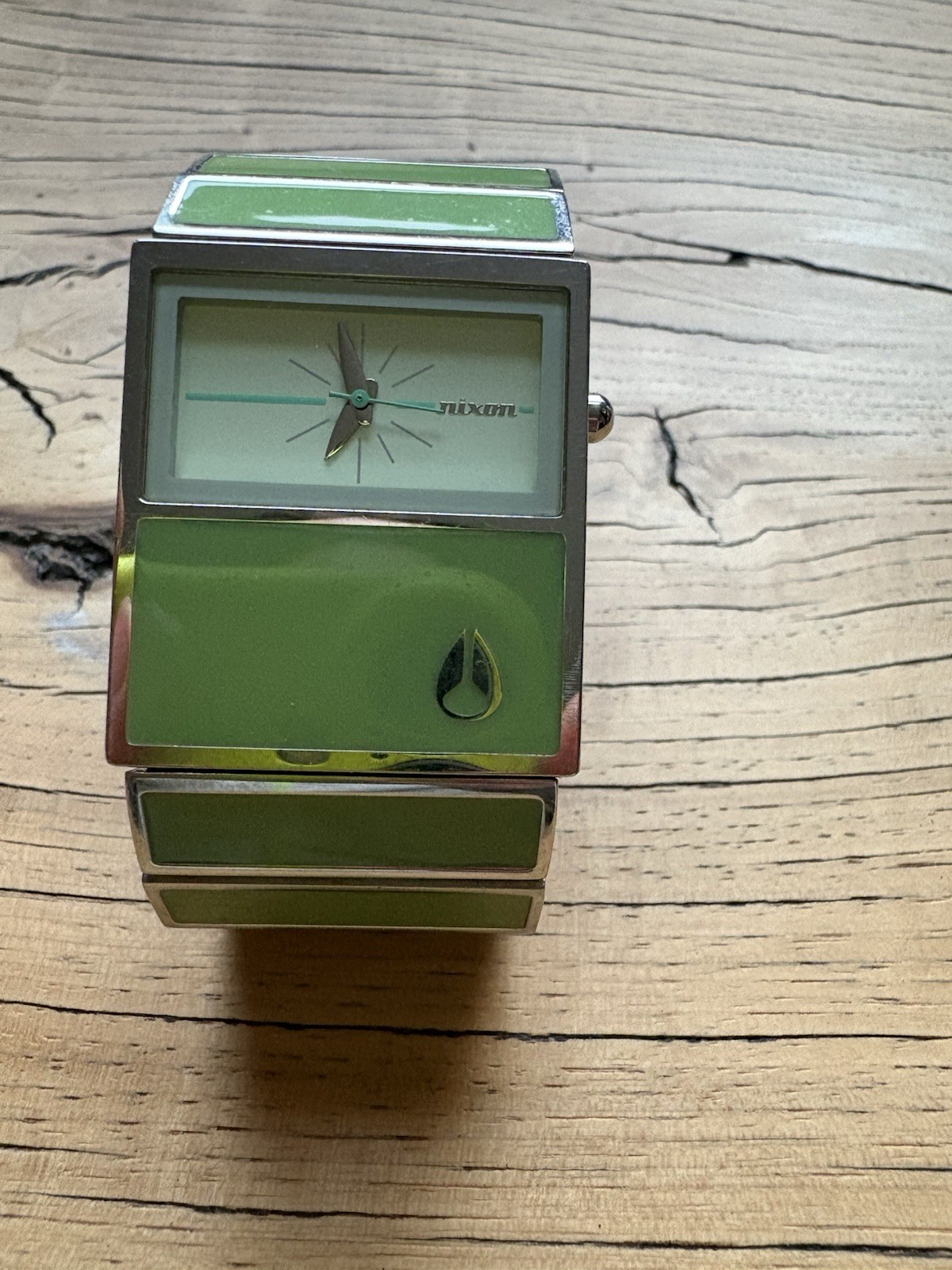 Nixon The Chalet Mint Green Panel Stainless Bracelet Watch