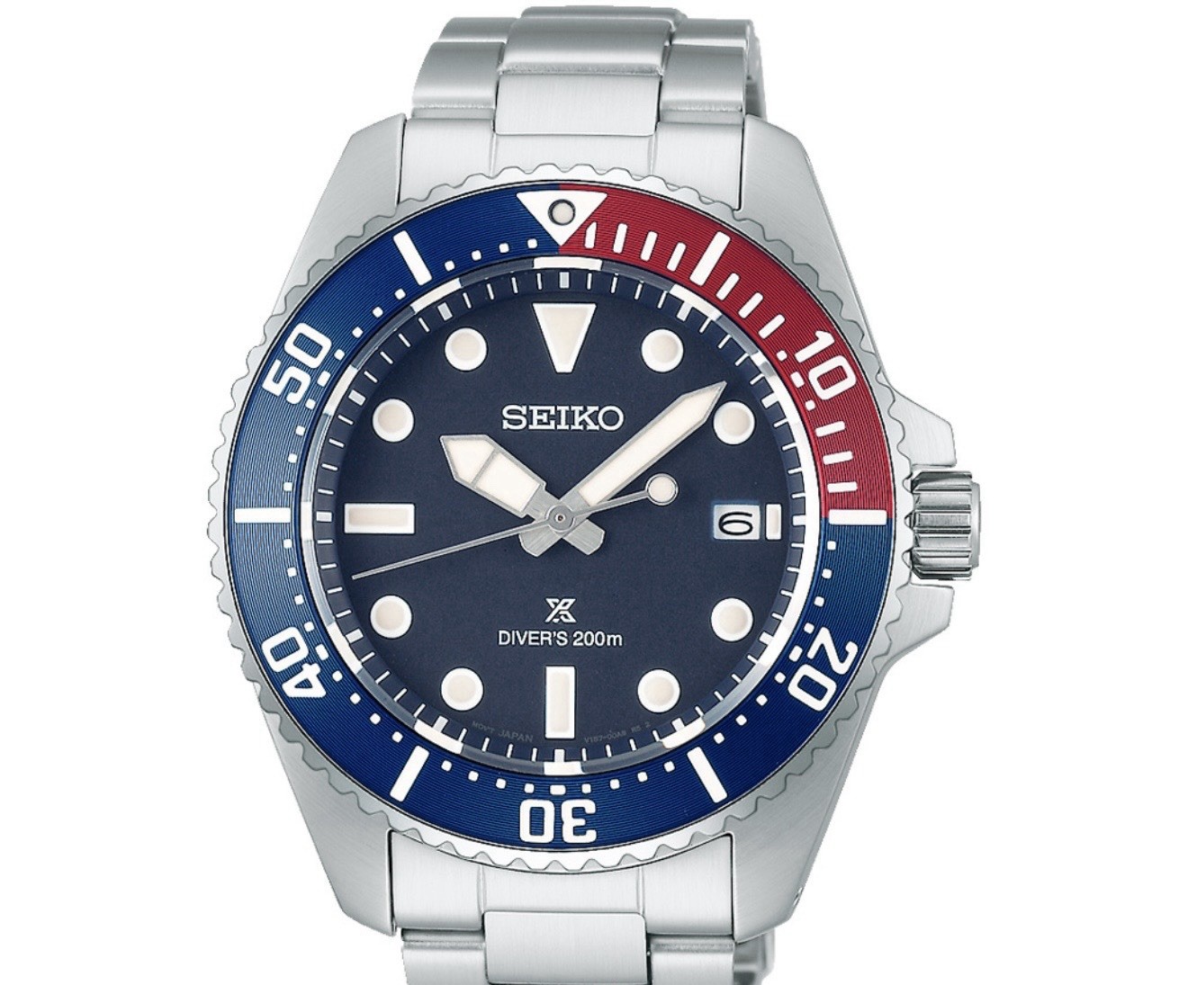 Seiko SNE595 Prospex Pepsi Dial Sapphire Crystal Stainless Steel Men’s Watch