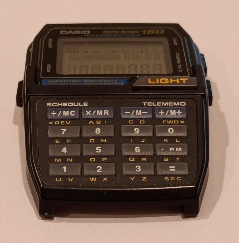 Vintage Casio Data Bank 150 Calculator Watch DBC-150 (1477) Watch Face No Straps