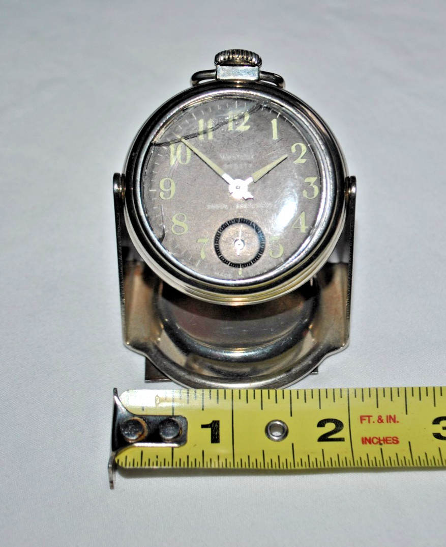 Westclox Scotty Pocket Watch Black Luminous Dial USA Magentic Stand & Chain read