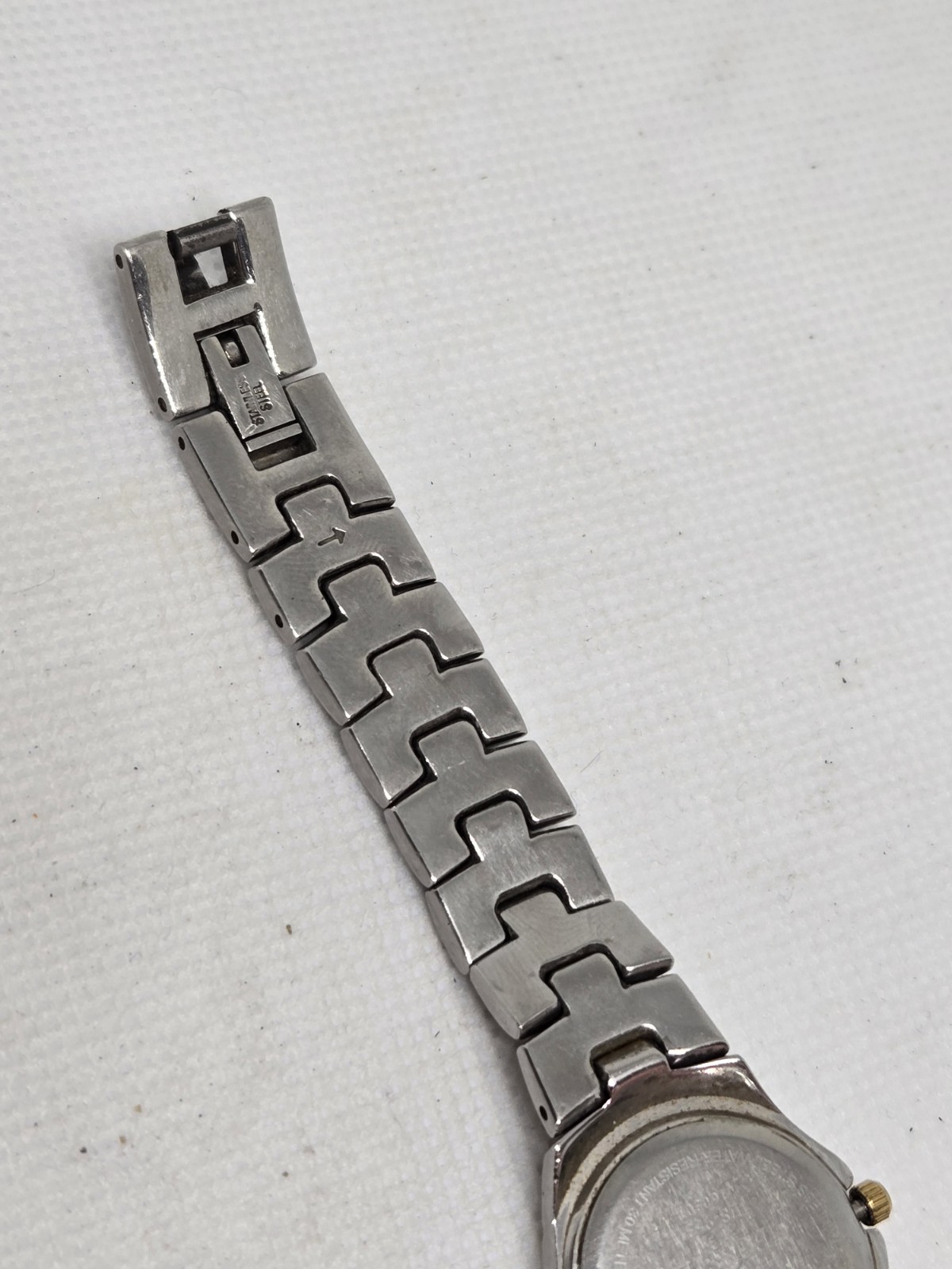 Fossil F2 ES-9531 Day/Date Stainless Steel Watch New Battery