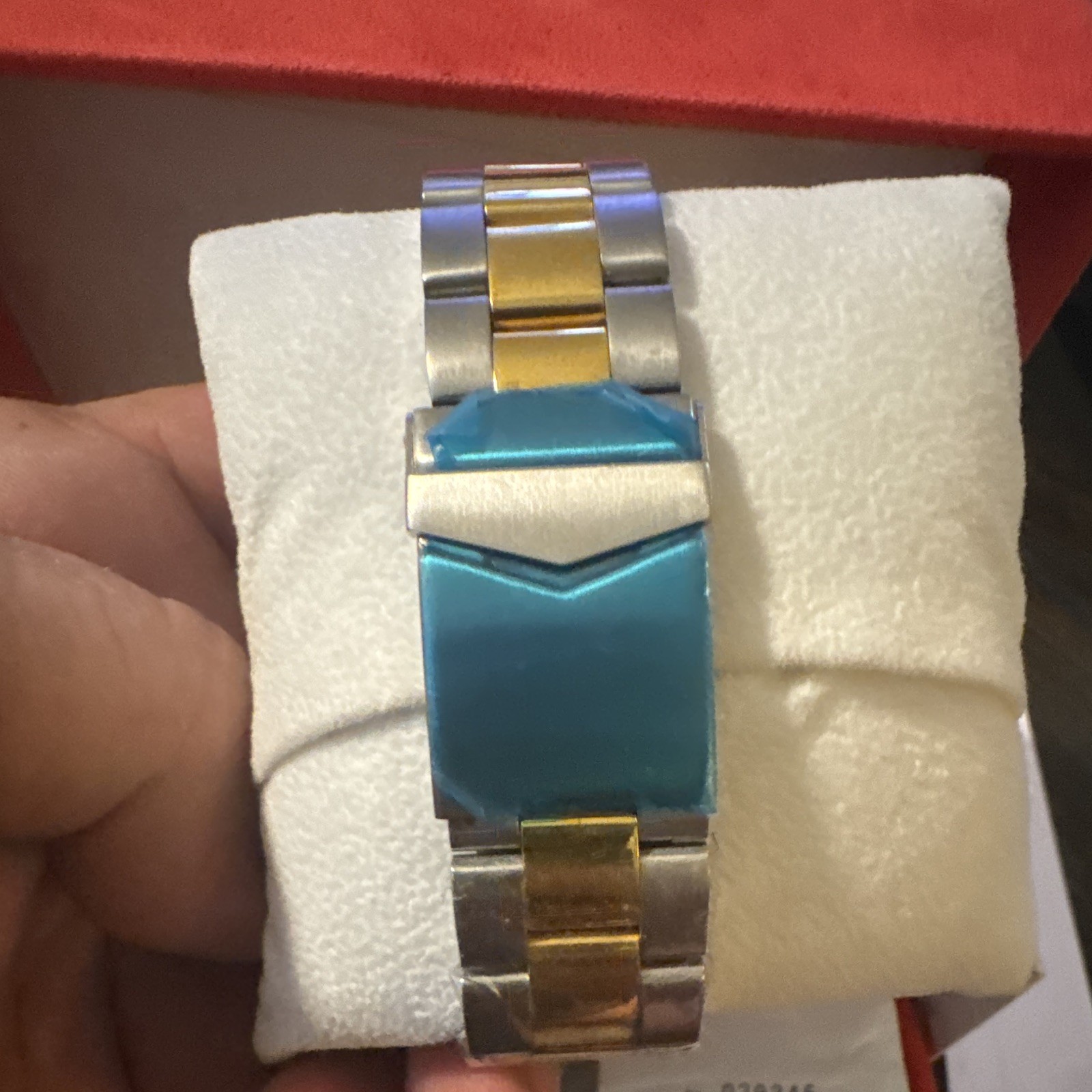 Swiss Tradition Suisse Ingot Watch Quartz Two-Tone 41mm SS Fluted Bezel