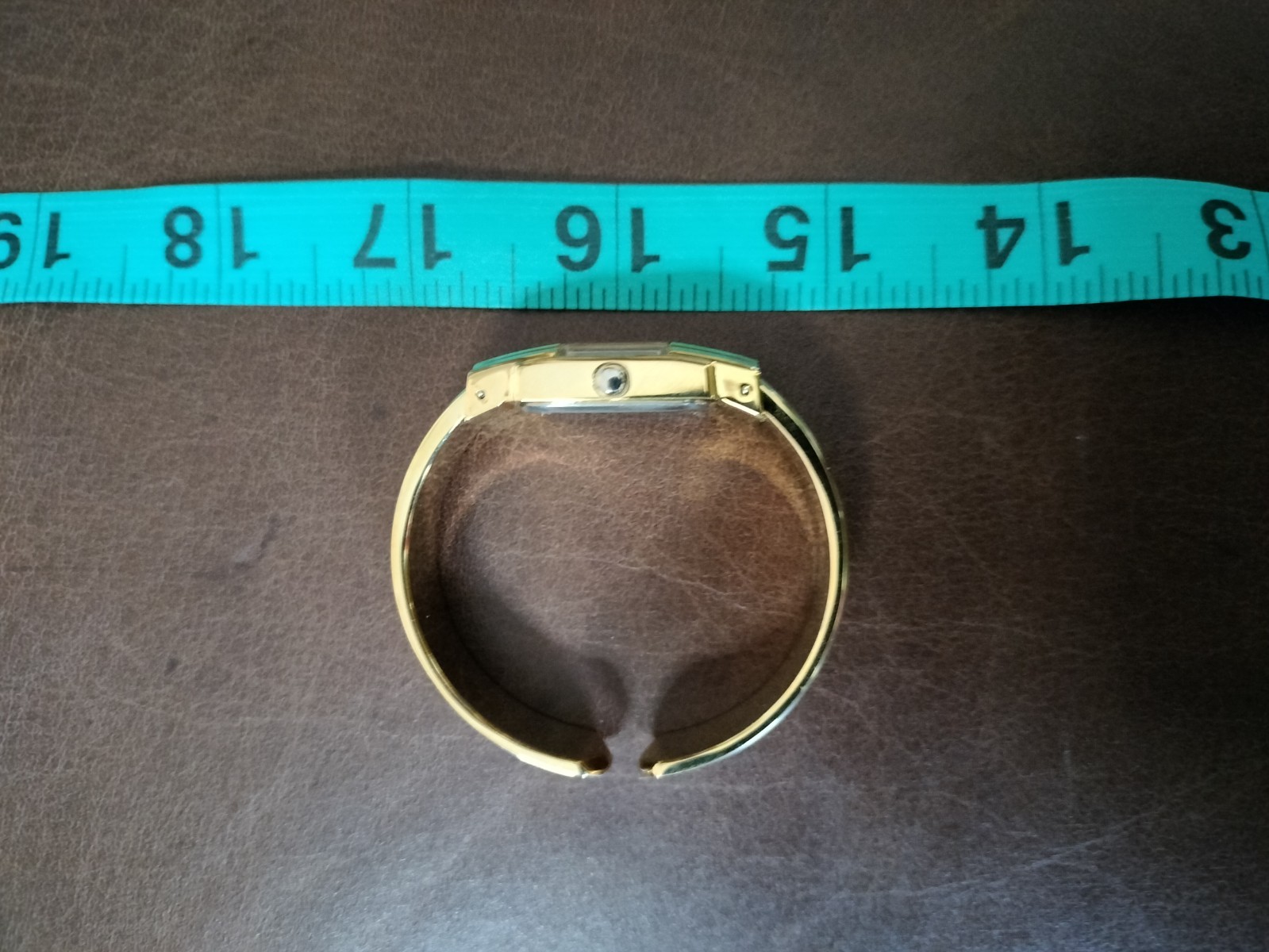 LA Express Two Tone Silver Gold Watch Cuff/Expansion Band New Battery