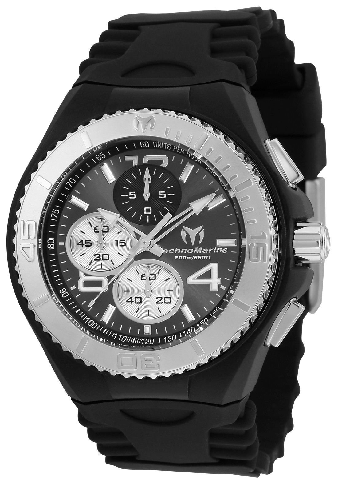 Technomarine TM-115148 Men’s 46mm Cruise JellyFish Black Retro Strap &