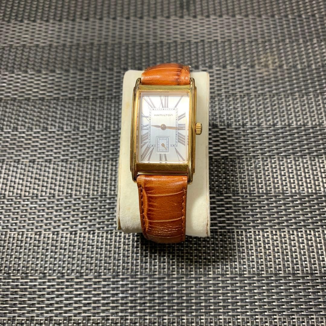 Hamilton Ardmore Watches Gold Dial Brown Leather 35mm Case