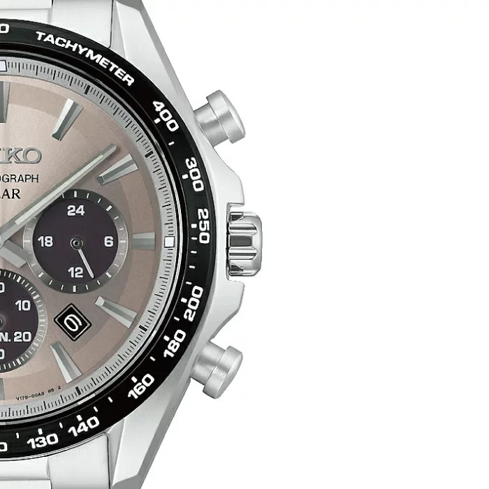 Seiko Selection SBPY181 Men’s Solar S Series One-Push Tri-Fold Clasp Chronograph