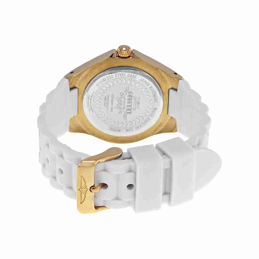 Invicta Angel Multi-Function White Sunray Dial White Silicone Ladies Watch 18796
