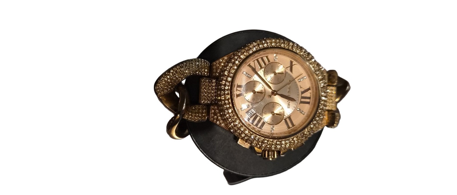 Michael Kors MK-3196 Gold Tone Chronograph Pave Crystal Women’s Watch