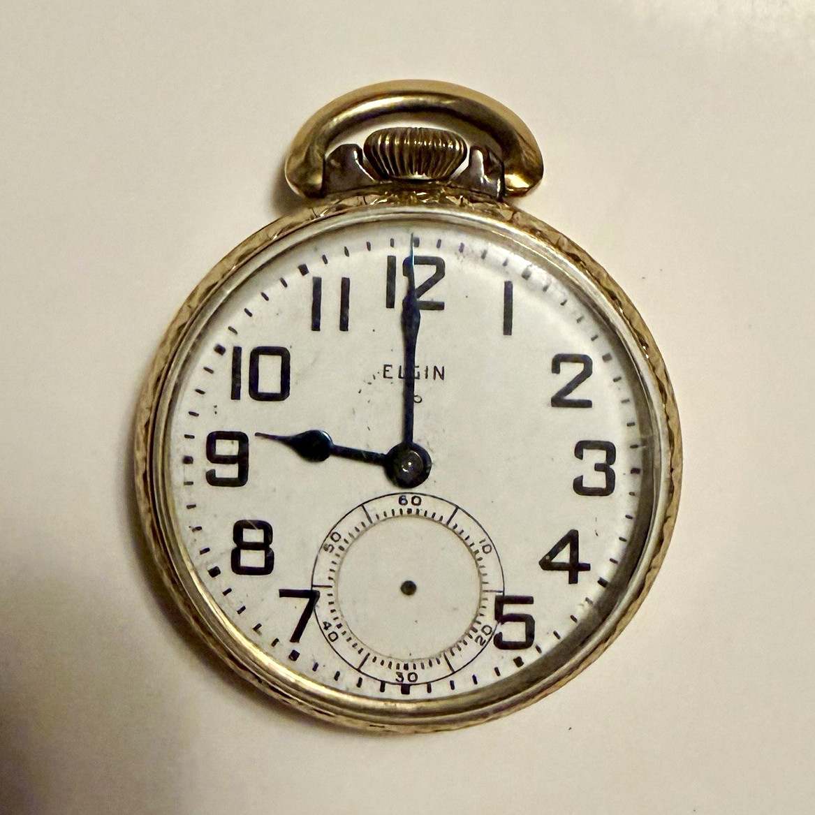Antique Elgin Grade 573 Pocket Watch 17J 5 Adj 10K GF Runs + Video