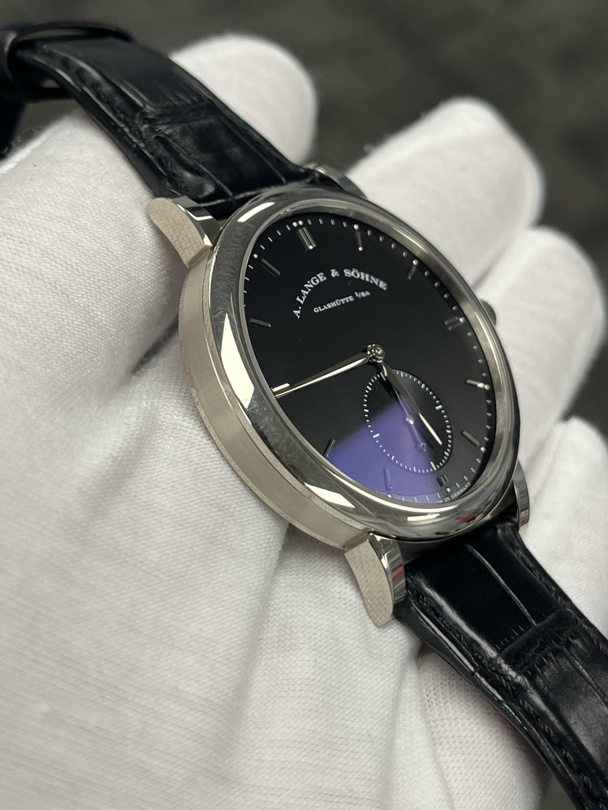 A. Lange & Söhne Saxonia Automatic 40mm White Gold Black 307.029 Box Papers