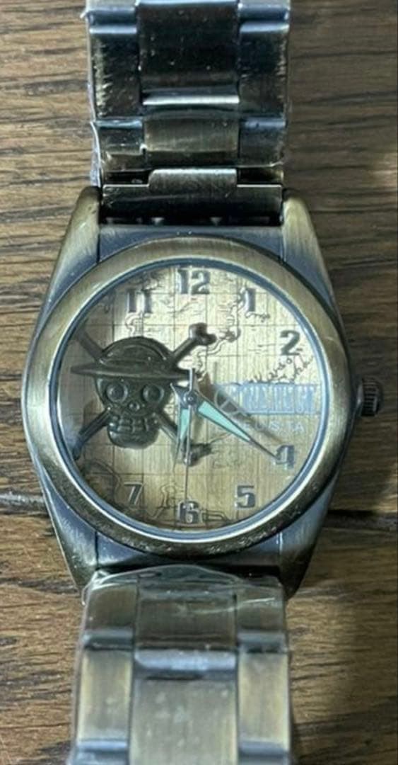 One Piece Gold Watch Battery Dead Leather Strap Collectible
