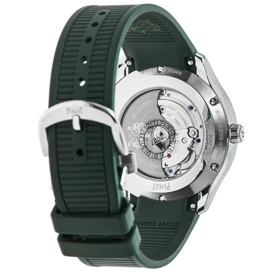 New Piaget Polo Date Field Automatic Green Dial Rubber Men’s Watch G0A48022