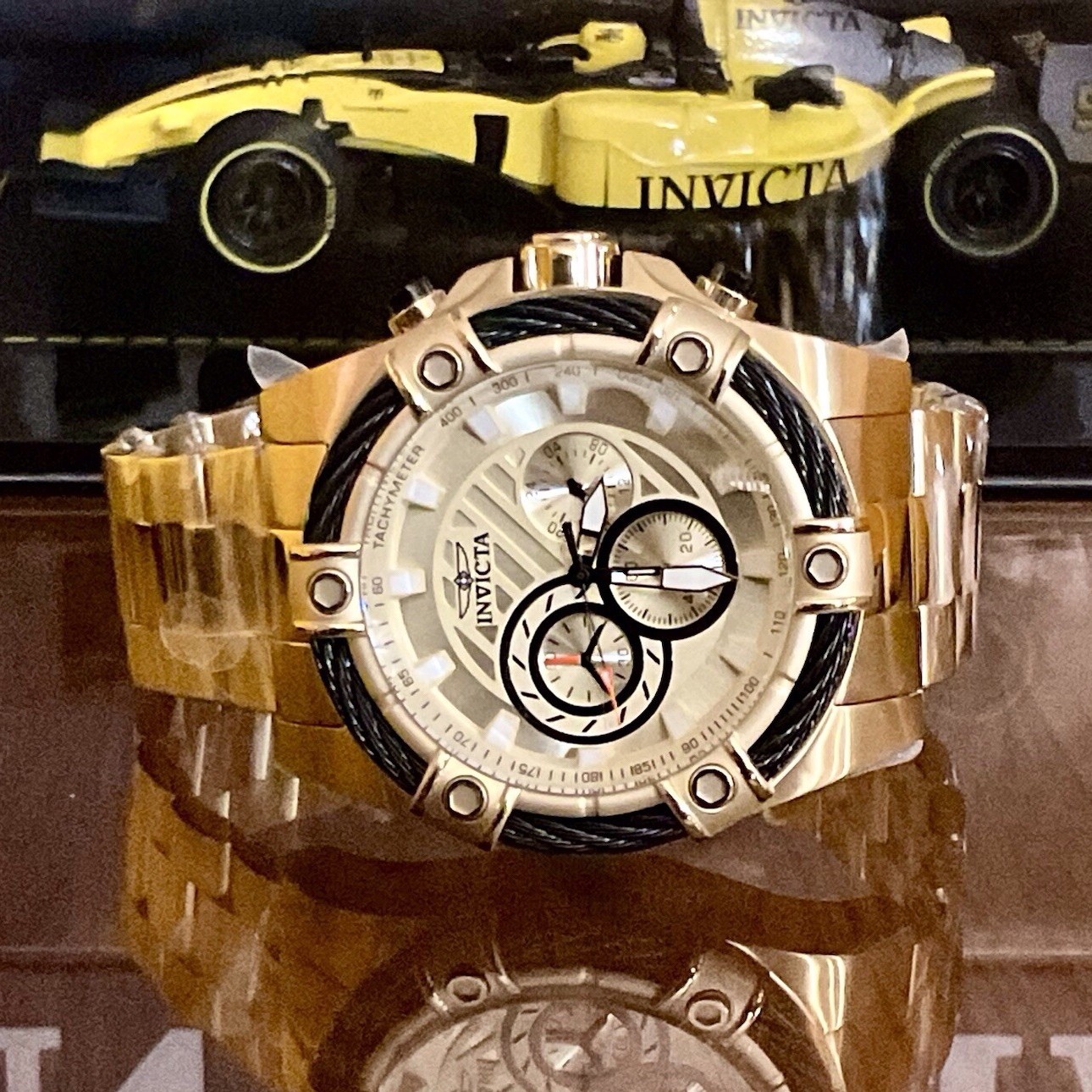 🔥🔥🔥Invicta Bolt Ace Men’s Watch-52mm, Gold, (PF9238 ) (25515)