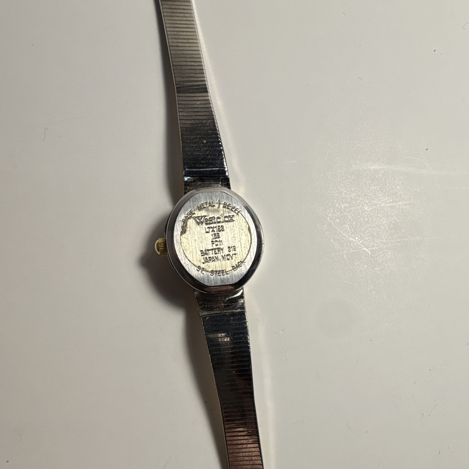 Westclox Vintage 70s Quartz Analog Silver Dial Arabic Two-Tone Bracelet 15mm