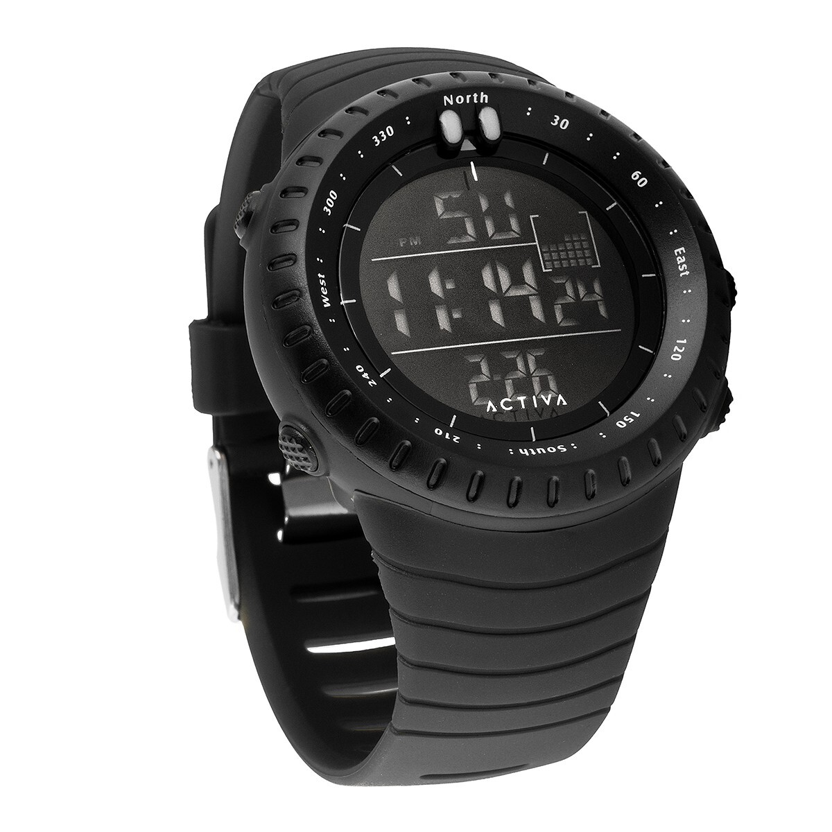 Activa X Invicta Men’s 53mm Digital Black Tone Shock Resistant Sport TPU Watch