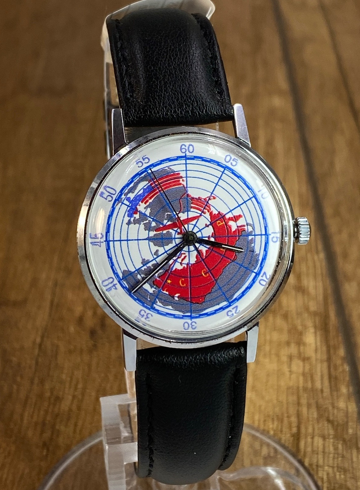RARE! Vintage Luch First flight Moscow-USA 1937 mechanical Soviet Era mens watch