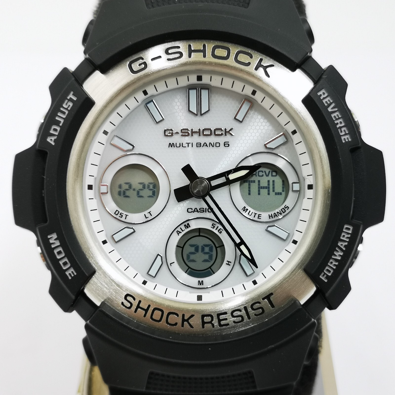 CASIO G-SHOCK AWG-M100S-7AJF White Black Tough Solar Men’s Watch New in Box