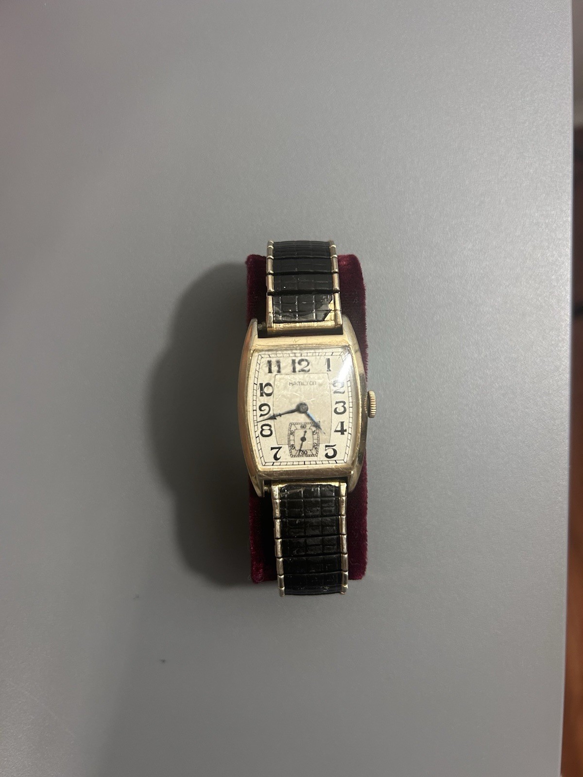 Hamilton 1930s Vintage Tank Watch Golf Filled Men’s