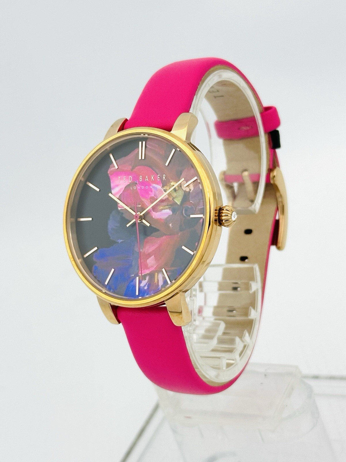 Ted Baker Women’s TEC0025014 Classic Multicolour Dial Bright Pink Strap RG Watch