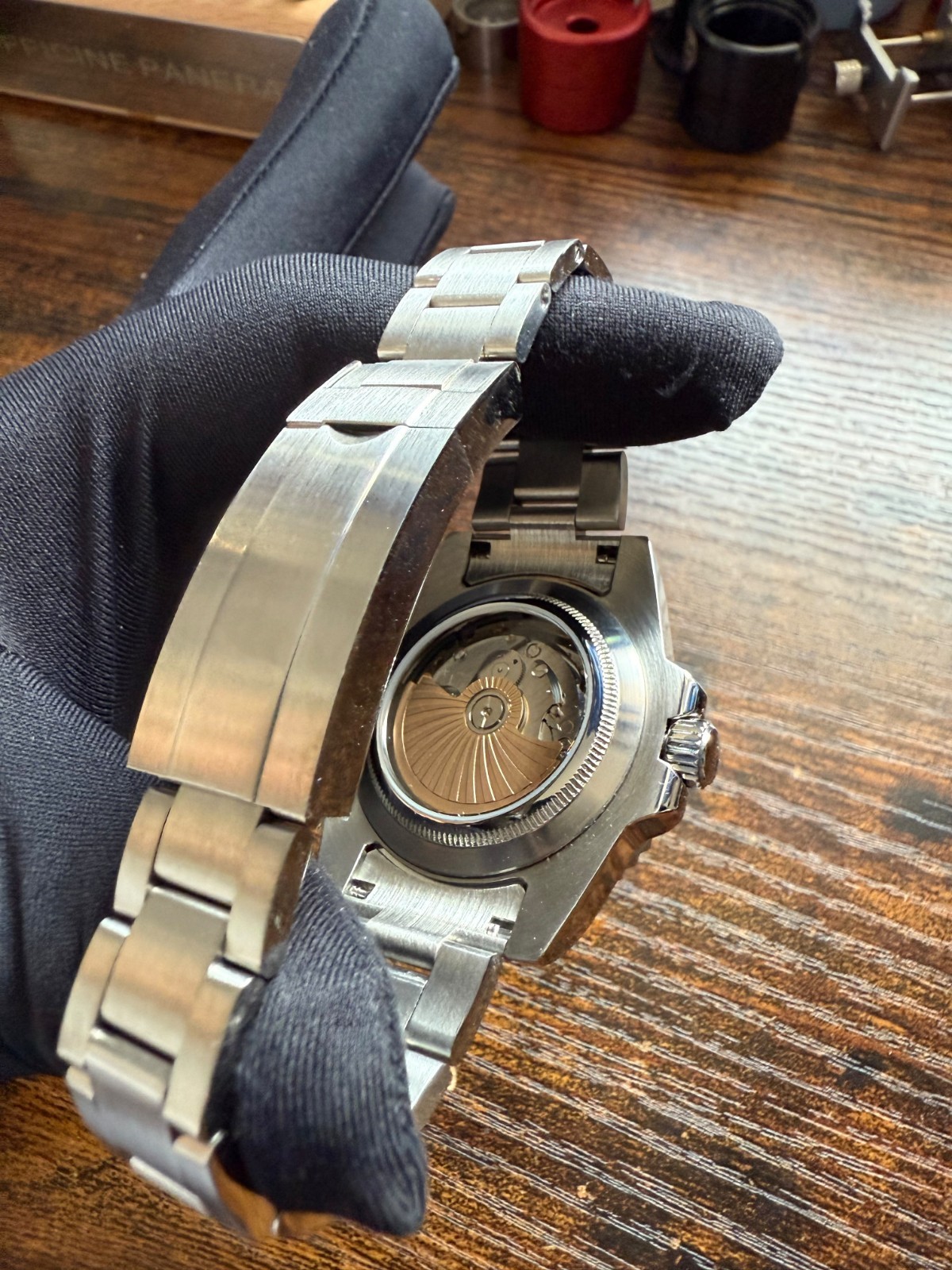 custom built Mod Watch POWERED BY Nh35 Automatic Movement