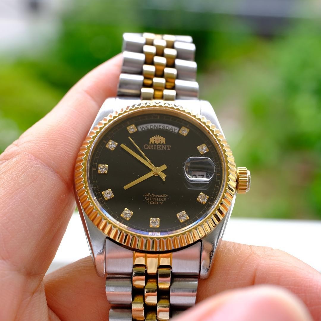 ORIENT Day Date SEV0J002BY Automatic Wristwatch Made in Japan 077093