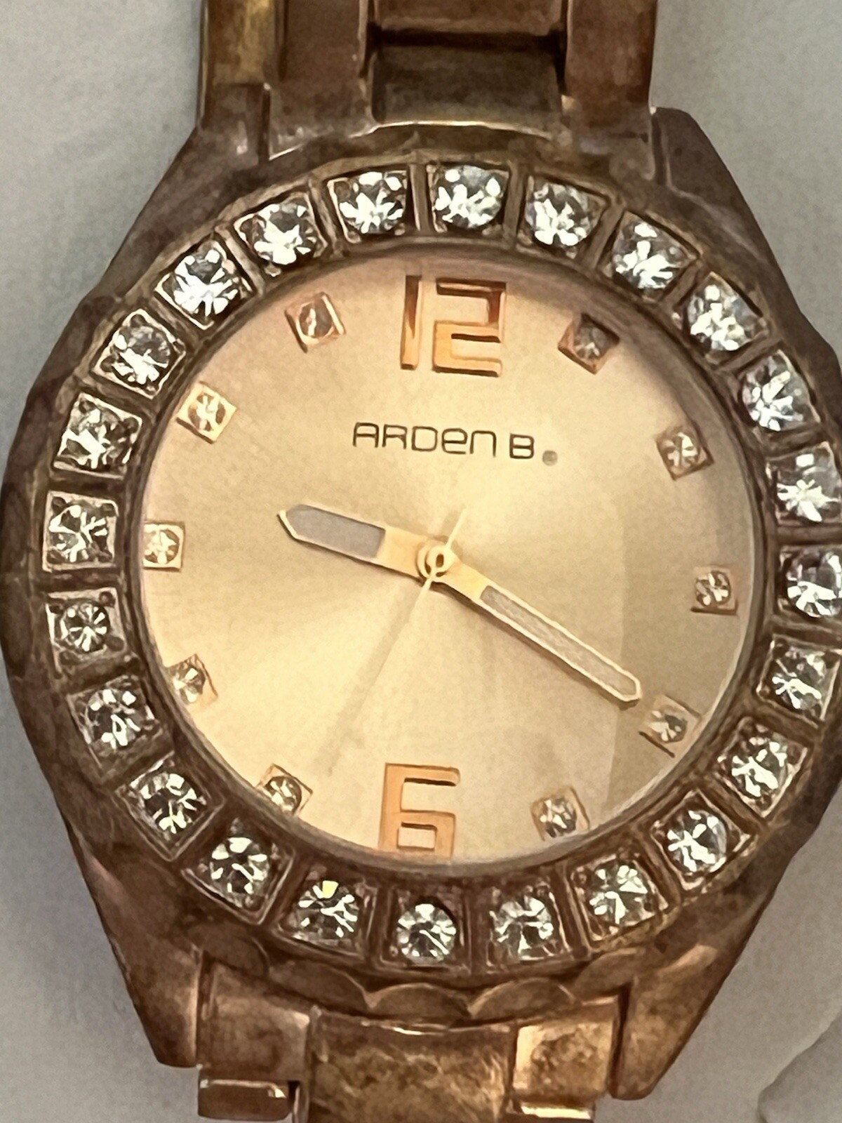 ARDEN B Gold Color Steel Japan Movement 2237 Wrist WATCH With Stones