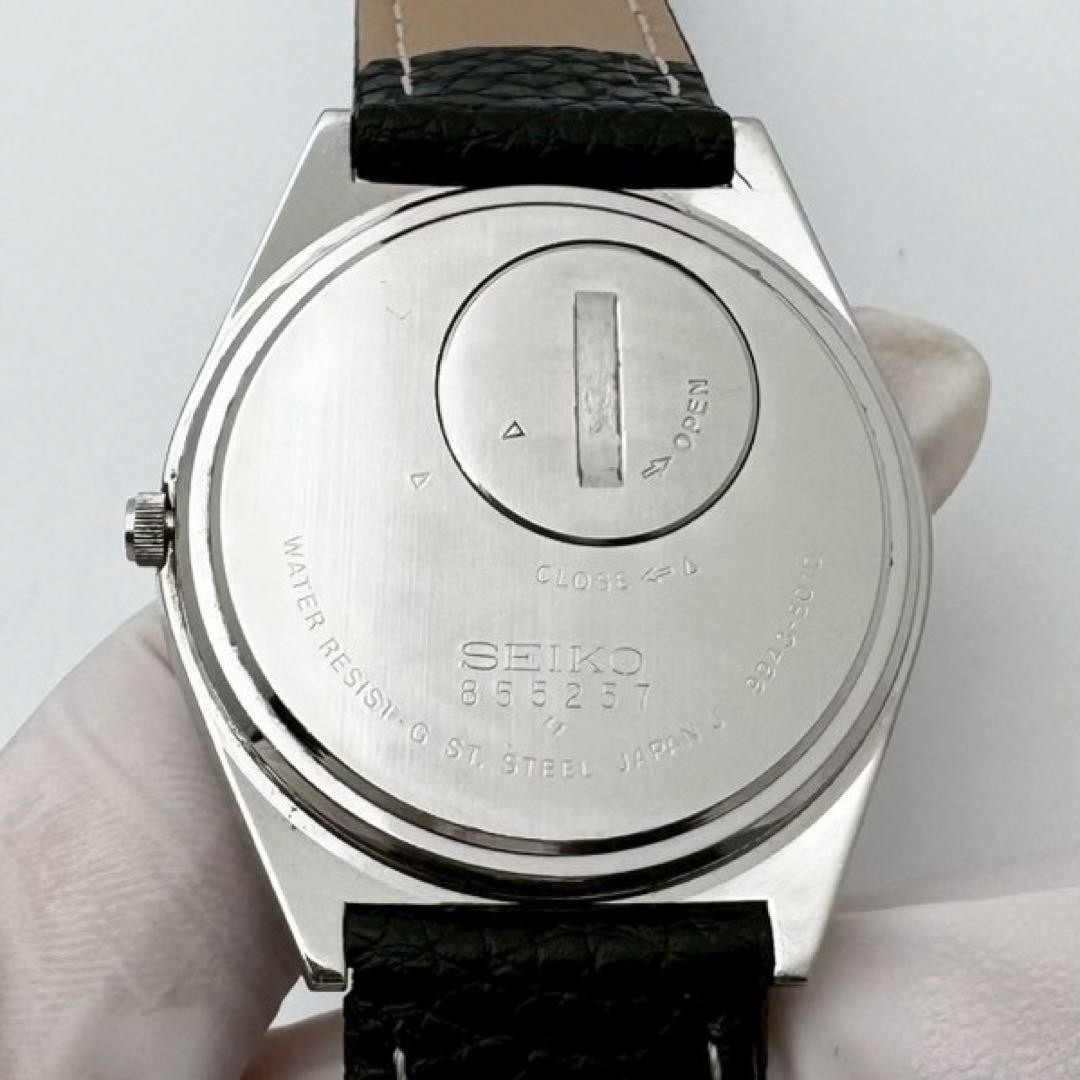 Seiko Grand Quartz Twin 9943-8010 36mm Silver Dial Day-Date Vintage 70s Mens