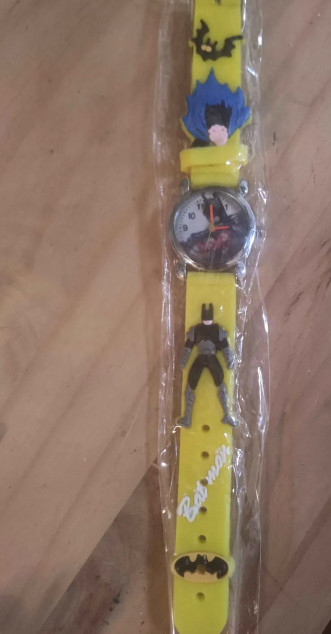 Wholesale Cartoon Batman Quartz 3D Silicone Strap Movie Figure Kids Watch