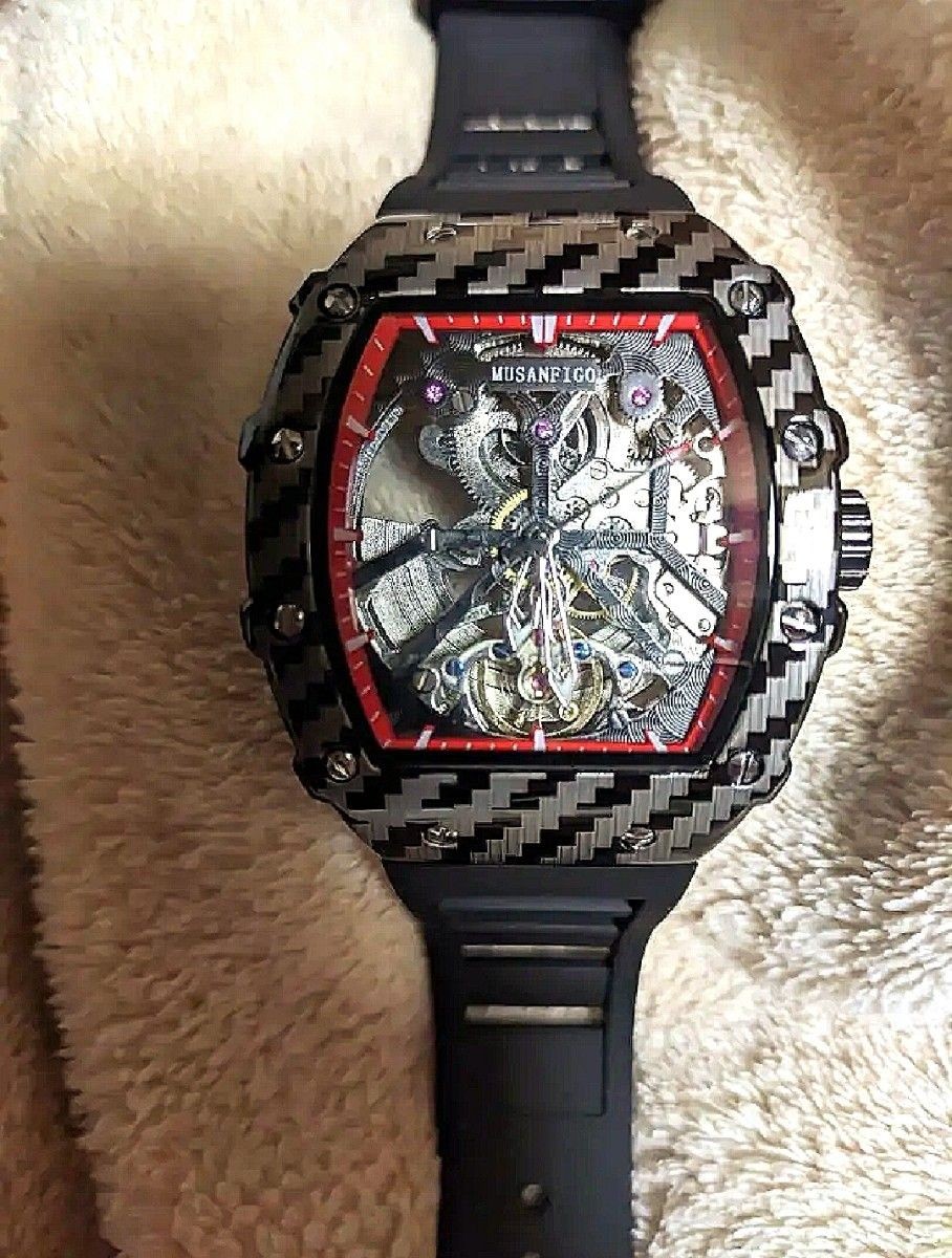 [B1P] Unbranded Tourbillon Automatic Hand Wound Mens Skeleton Watch [p8s]