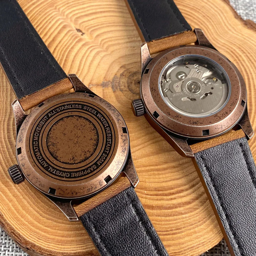 Tandorio 20ATM Pilot Retro Diver Automatic Men Watch For Japan NH35/Miyota 8215
