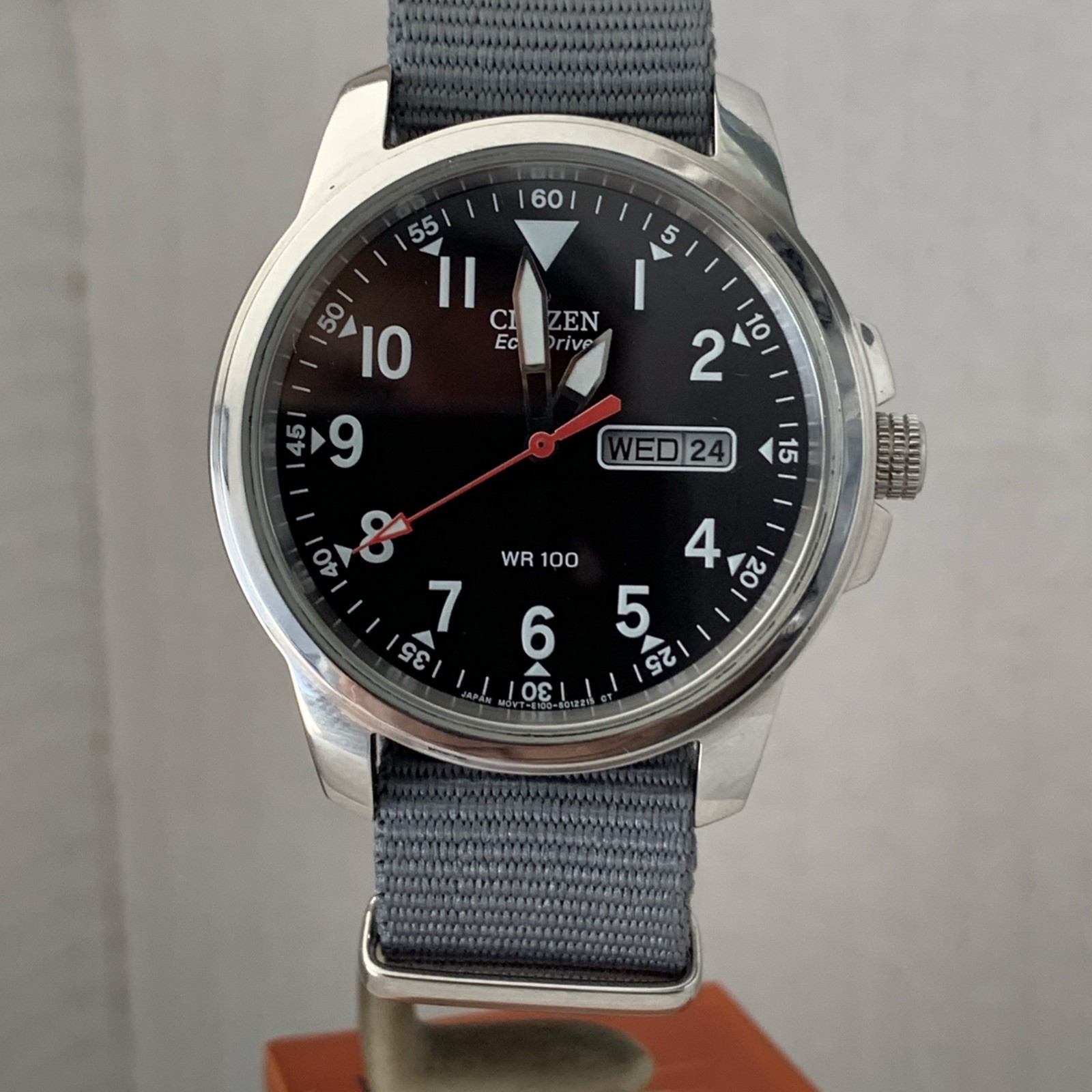 Citizen Men’s Eco-Drive Day & Date Military Style Canvas Strap WatchBM8180-03E