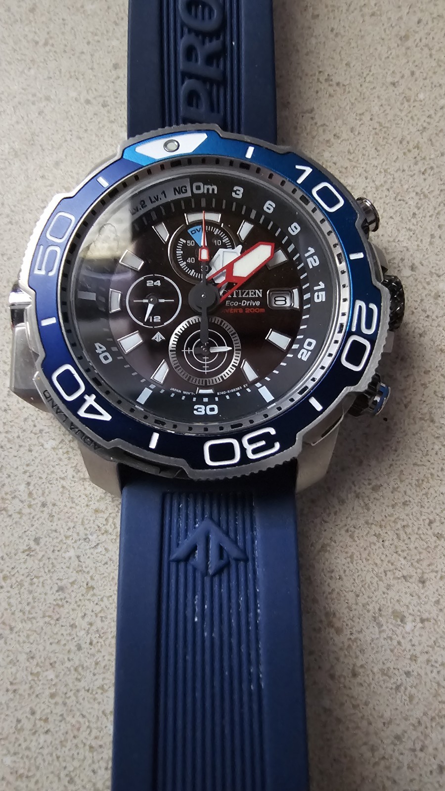 Citizen Promaster Men’s Diver Chronograph 200m Black Dial with Case