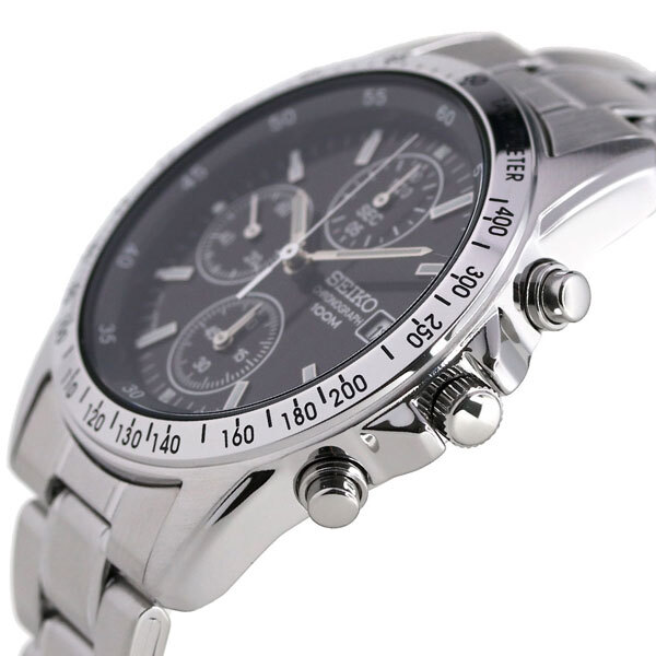 SEIKO SND367P1 Chronograph Stainless Steel Watch SND367 SND367PC